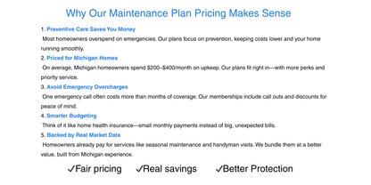 Concierge Maintenance Plans